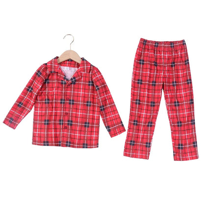 Pyjama de Noël en coton à carreaux pour la famille, mère, père, bébé, enfants et chiens